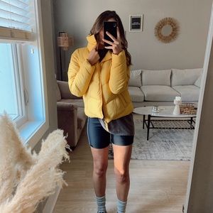 Abercrombie & Fitch Yellow Puffer Jacket